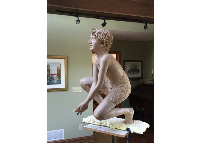 Sculpture in Progress John the Baptist as a child
